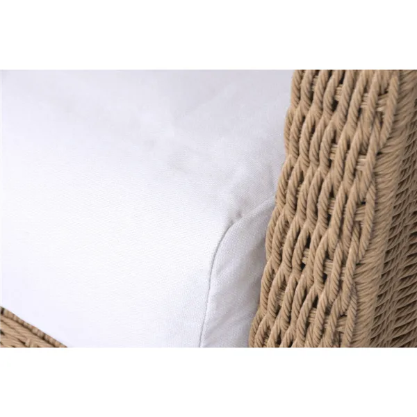 Garden sofa Home ESPRIT White Natural 188 X 89 X 65 CM