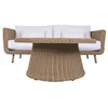 Garden sofa Home ESPRIT White Natural 188 X 89 X 65 CM