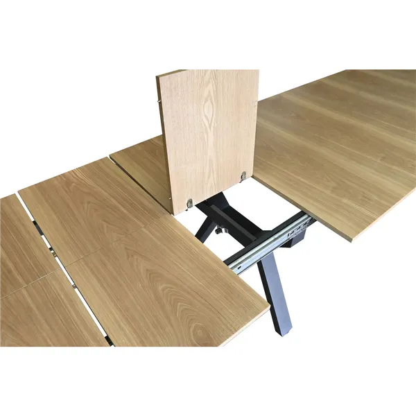Dining Table Home ESPRIT Brown Black Metal MDF Wood 200 x 100 x 75 cm