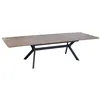 Dining Table Home ESPRIT Brown Black Metal MDF Wood 220 x 100 x 75 cm
