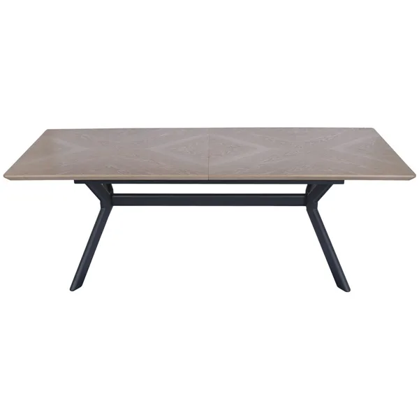 Dining Table Home ESPRIT Brown Black Metal MDF Wood 220 x 100 x 75 cm