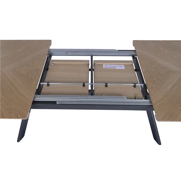 Dining Table Home ESPRIT Brown Black Metal MDF Wood 220 x 100 x 75 cm