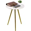 Side table Home ESPRIT White Golden 36 x 36 x 48,5 cm