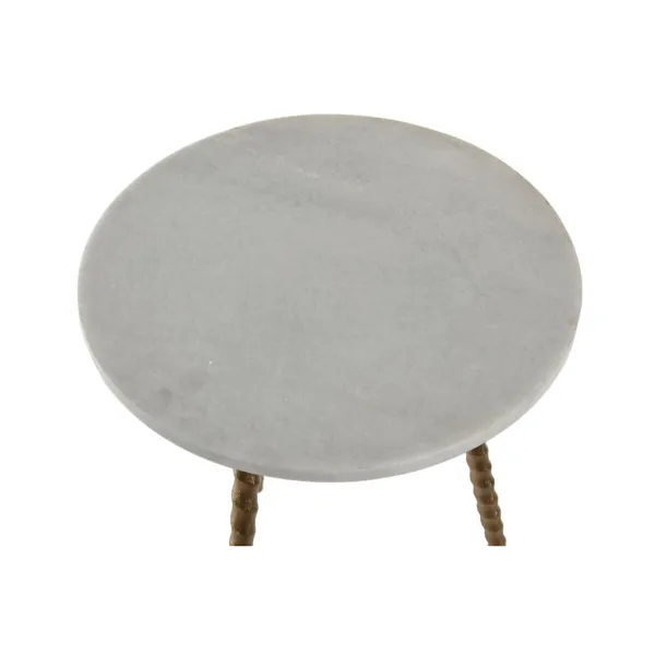 Side table Home ESPRIT White Golden 36 x 36 x 48,5 cm