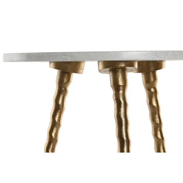 Side table Home ESPRIT White Golden 36 x 36 x 48,5 cm