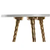 Side table Home ESPRIT White Golden 36 x 36 x 48,5 cm