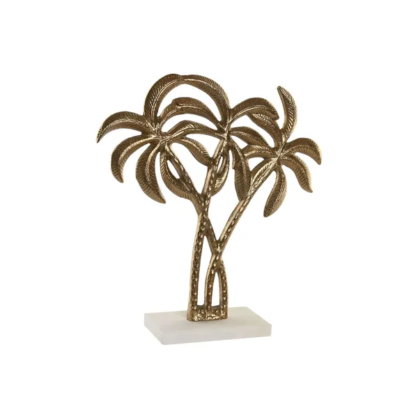 Decorative Figure Home ESPRIT White Golden Palms Tropical