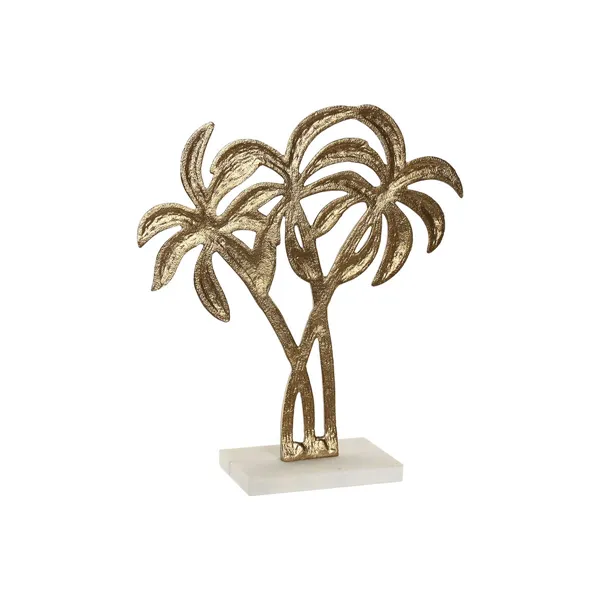 Decorative Figure Home ESPRIT White Golden Palms Tropical