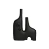 Vase Home ESPRIT Black Aluminium Abstract Modern 30 x 5 x 40 cm