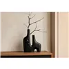 Vase Home ESPRIT Black Aluminium Abstract Modern 30 x 5 x 40 cm