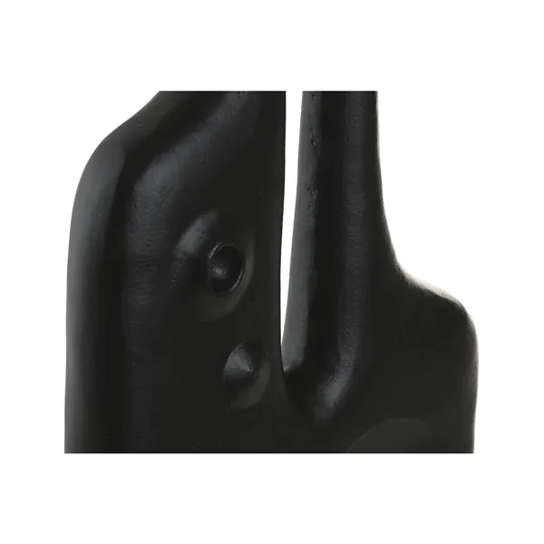 Vase Home ESPRIT Black Aluminium Abstract Modern 30 x 5 x 40 cm