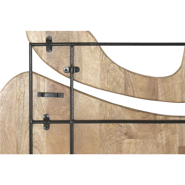 Wall Decoration Home ESPRIT Brown Metal Mango wood Abstract Natural Urban 92 X 3 X 102 CM