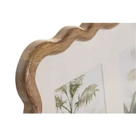 Photo frame Home ESPRIT White Brown Natural Crystal Mango wood Urban