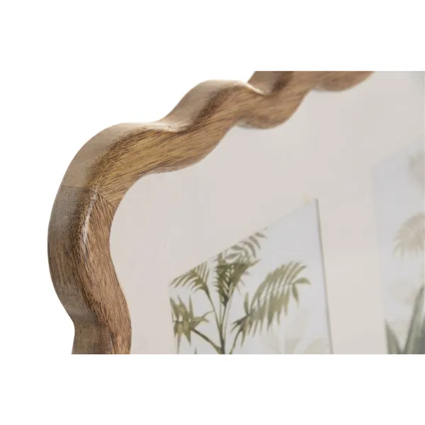 Photo frame Home ESPRIT White Brown Natural Crystal Mango wood Urban