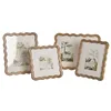 Photo frame Home ESPRIT White Brown Natural Crystal Mango wood Urban