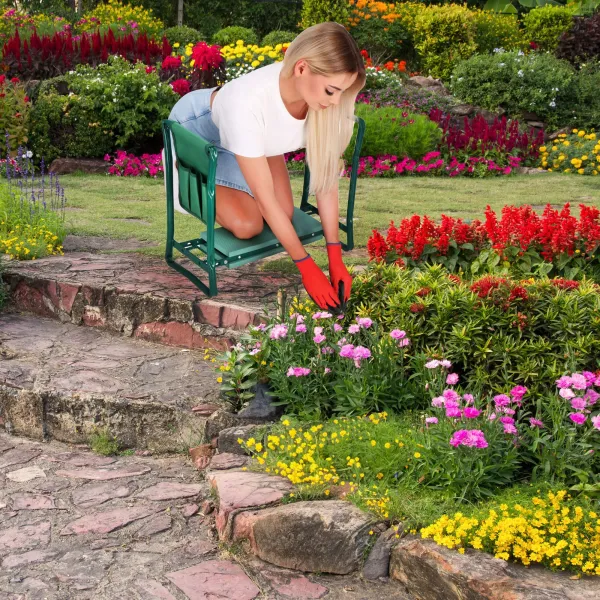Puutarhatuoli kitkemiseen työkalupakin kanssa Springos GA0202