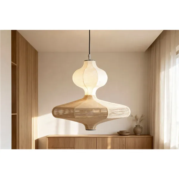 Ceiling Light Home ESPRIT White Natural Paper Steel 50 X 50 X 40,6 CM