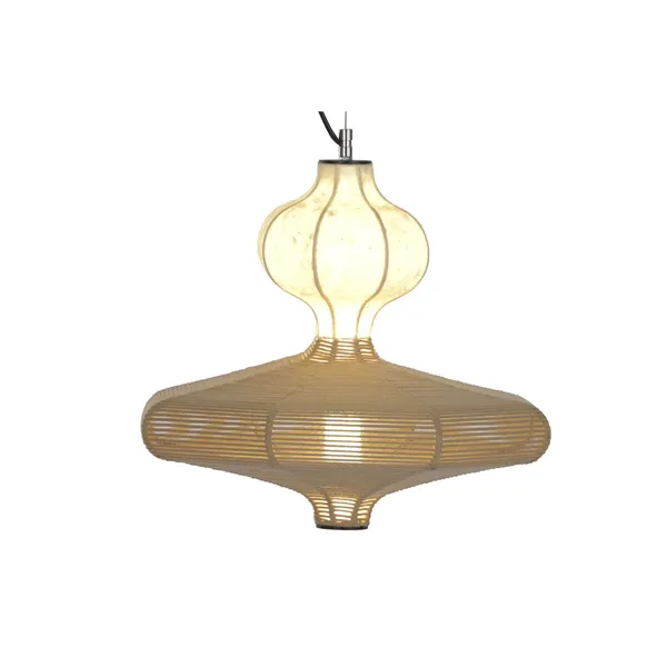 Ceiling Light Home ESPRIT White Natural Paper Steel 50 X 50 X 40,6 CM