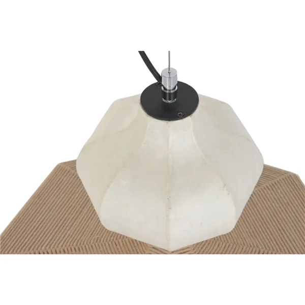 Ceiling Light Home ESPRIT White Natural Paper Steel 50 X 50 X 40,6 CM