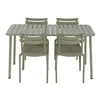 Table set with 4 chairs Home ESPRIT Green 140 x 70 x 75 cm