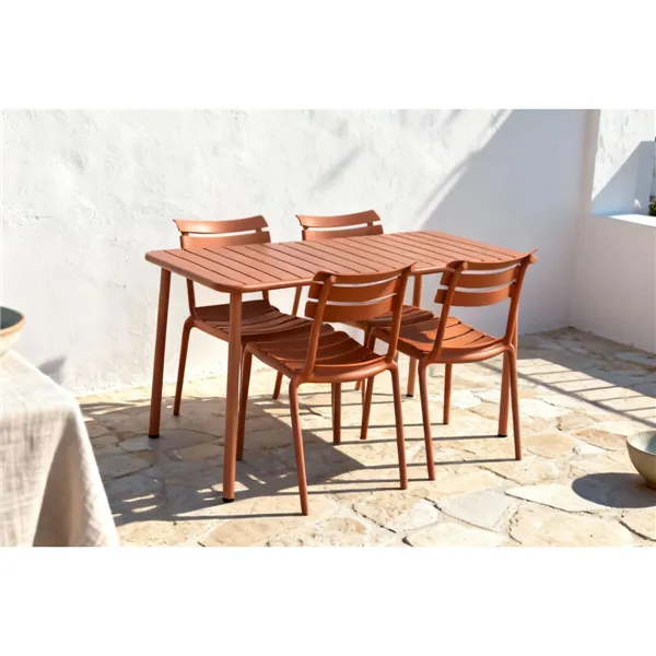 Table set with 4 chairs Home ESPRIT Terracotta 140 x 70 x 75 cm