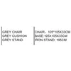 Garden sofa Home ESPRIT Grey 105 X 33 X 105 CM