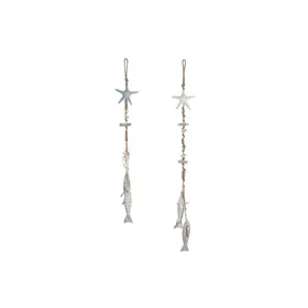 Hanging decoration Home ESPRIT Blue White Mediterranean (2 Units)