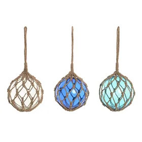 Decorative bauble Home ESPRIT Blue Transparent (3)