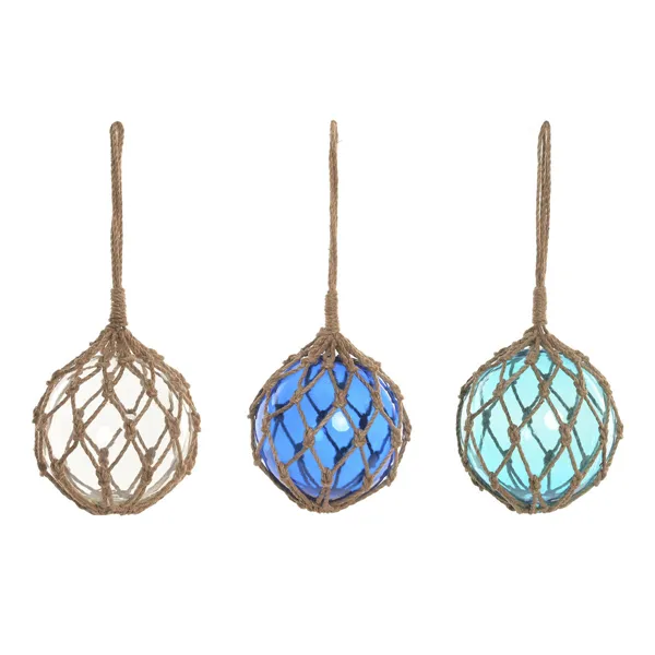 Decorative bauble Home ESPRIT Blue Transparent (3)