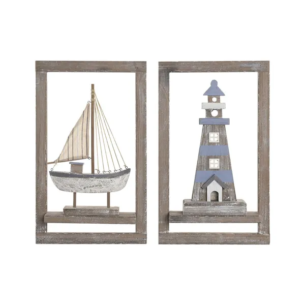 LED Picture Home ESPRIT MDF Wood 30 x 8 x 50 cm (2)