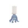 Candleholder Home ESPRIT Blue White Resin (3 Units)