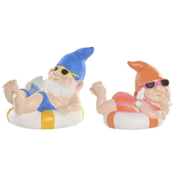 Decorative Figure Home ESPRIT Multicolour Mediterranean (2 Pieces) (2 Units)