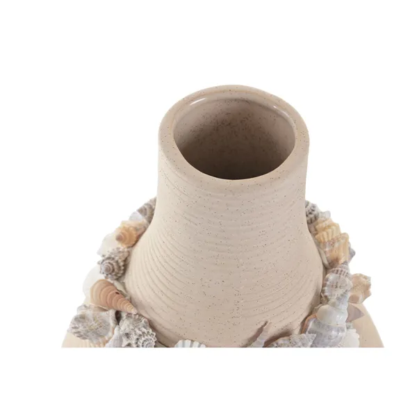 Vase Home ESPRIT Cream Ceramic Mediterranean 19 x 19 x 33 cm