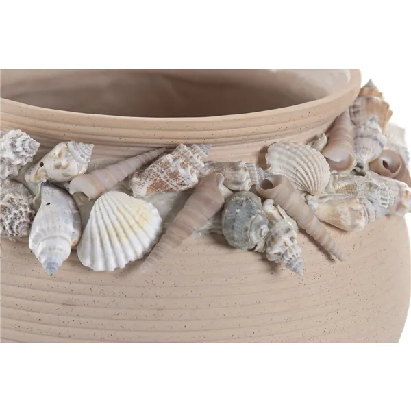 Vase Home ESPRIT Cream Ceramic Mediterranean 21 x 21 x 20 cm