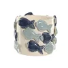 Planter Home ESPRIT Blue White Ceramic 18 x 18 x 16 cm