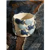 Planter Home ESPRIT Blue White Ceramic 18 x 18 x 16 cm