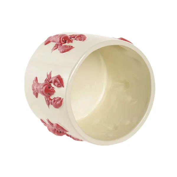 Planter Home ESPRIT Red Cream Ceramic Mediterranean 16,5 X 16,5 X 13 CM (2 Units)