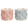 Planter Home ESPRIT Blue Coral Ceramic Mediterranean 18 x 18 x 15 cm (2 Units)