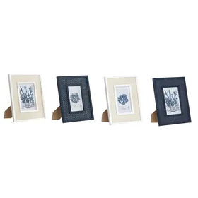 Photo frame Home ESPRIT White Navy Blue MDF Wood Sailor Navy (4 Units)