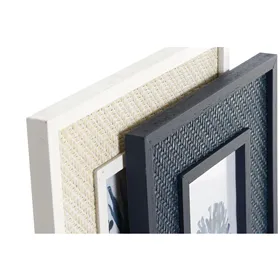 Photo frame Home ESPRIT White Navy Blue MDF Wood Sailor Navy (4 Units)