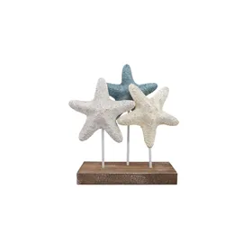 Decorative Figure Home ESPRIT Blue White Mediterranean Stars