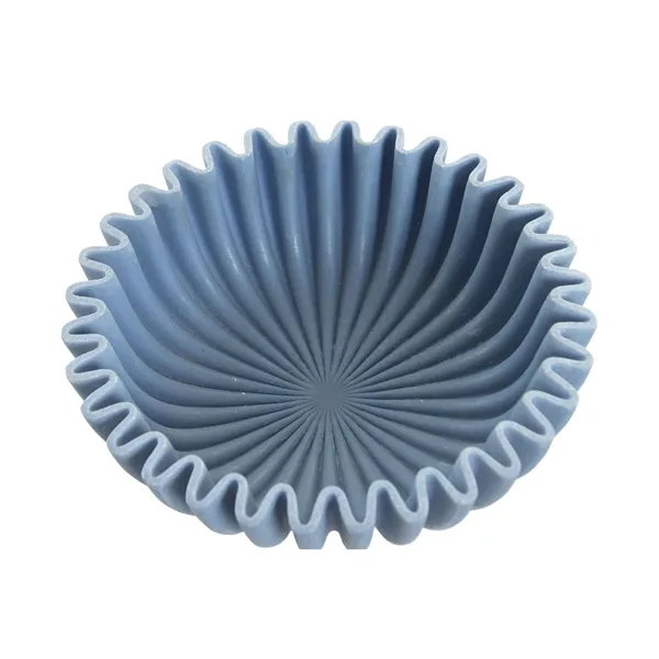 Centerpiece Home ESPRIT Turquoise Navy Blue Resin 20 X 20 X 6,5 cm (2 Units)