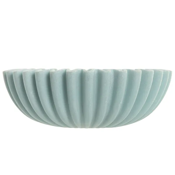 Centerpiece Home ESPRIT Turquoise Navy Blue Resin 20 X 20 X 6,5 cm (2 Units)