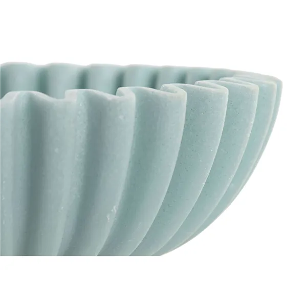 Centerpiece Home ESPRIT Turquoise Navy Blue Resin 20 X 20 X 6,5 cm (2 Units)