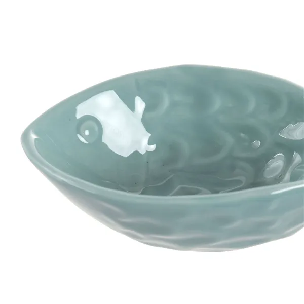 Centerpiece Home ESPRIT Blue Turquoise Stoneware 24 x 13 x 5,5 cm (2 Units)