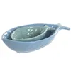 Centerpiece Home ESPRIT Blue Turquoise Stoneware 24 x 13 x 5,5 cm (2 Units)