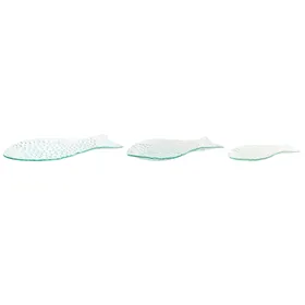 Set of trays Home ESPRIT Sky blue Fish Mediterranean (3 Units)