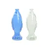 Vase Home ESPRIT Blue Turquoise Crystal Mediterranean 10 X 7 X 26,3 CM (2 Units)