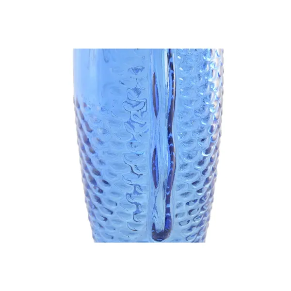 Vase Home ESPRIT Blue Turquoise Crystal Mediterranean 10 X 7 X 26,3 CM (2 Units)