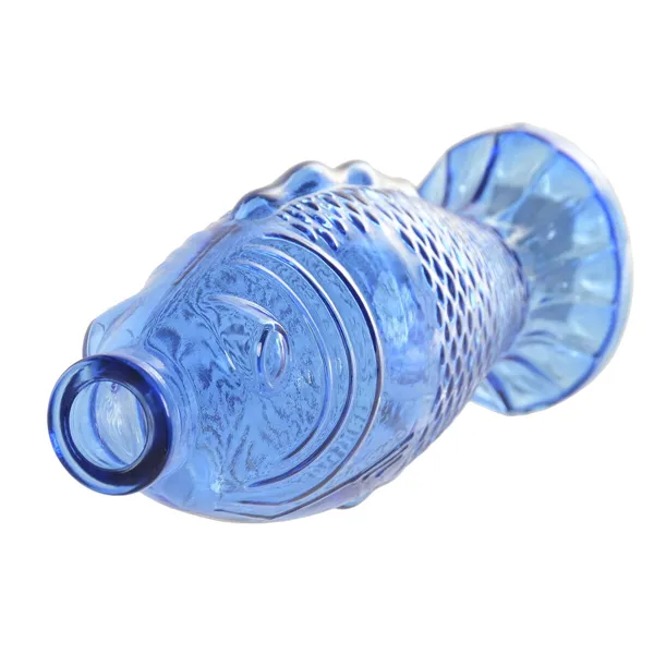 Vase Home ESPRIT Blue Turquoise Crystal Mediterranean 10 X 7 X 26,3 CM (2 Units)